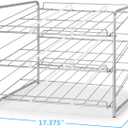 Simple Trending Metal Can Rack Organizer, Stackable Can Storage Dispenser Holds up to 36 Cans for Kitchen Cabinet or Pantry, Silver
