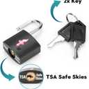 6 Pack Color Mixed TSA Luggage Locks with Key and Travel Tag - TSA Approved, Family Set Lock for Backpacks, Bags and Luggage