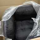 IASEAHK Chair Cushions, Foam Dining Chair Cushions, Tufted Indoor Chair Pads,16.5 x 16.5 x 3.5, Set of 4, Black