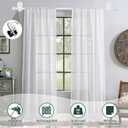 KAMANINA Curtain Rods No Drilling for Windows 32 to 86 Inches, 5/8 Inch No Drill Renter Friendly Curain Rod without Drilling with 3M Adhesive Brackets, White