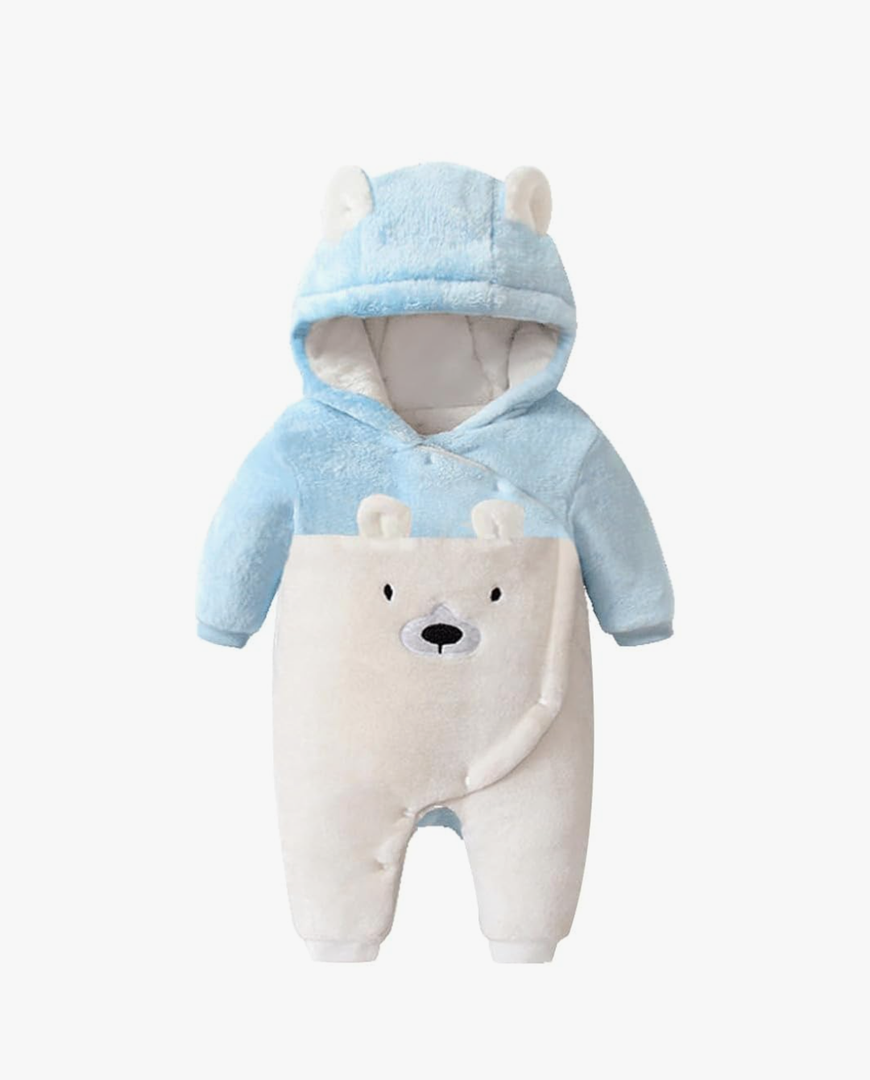 Fairy Baby Newborn Baby Snowsuit Bear Onesie Romper Winter Warm Coat Infant Fleece Footie Jumpsuit for Girls Boys 0-18M
