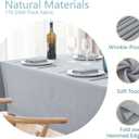 Veblandy Textured Rectangle Tablecloth 52x70 inch Table Cloth Water Resistant Wrinkle Free Spill-Proof, Decorative Fabric Table Cover Washable for Banquet Parties Event Holiday Dinner, Light Grey