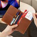 Genuine Leather Passport Holder,Handmade Passport cover, Travel Passport Protector with RFID Blocking for Men Women