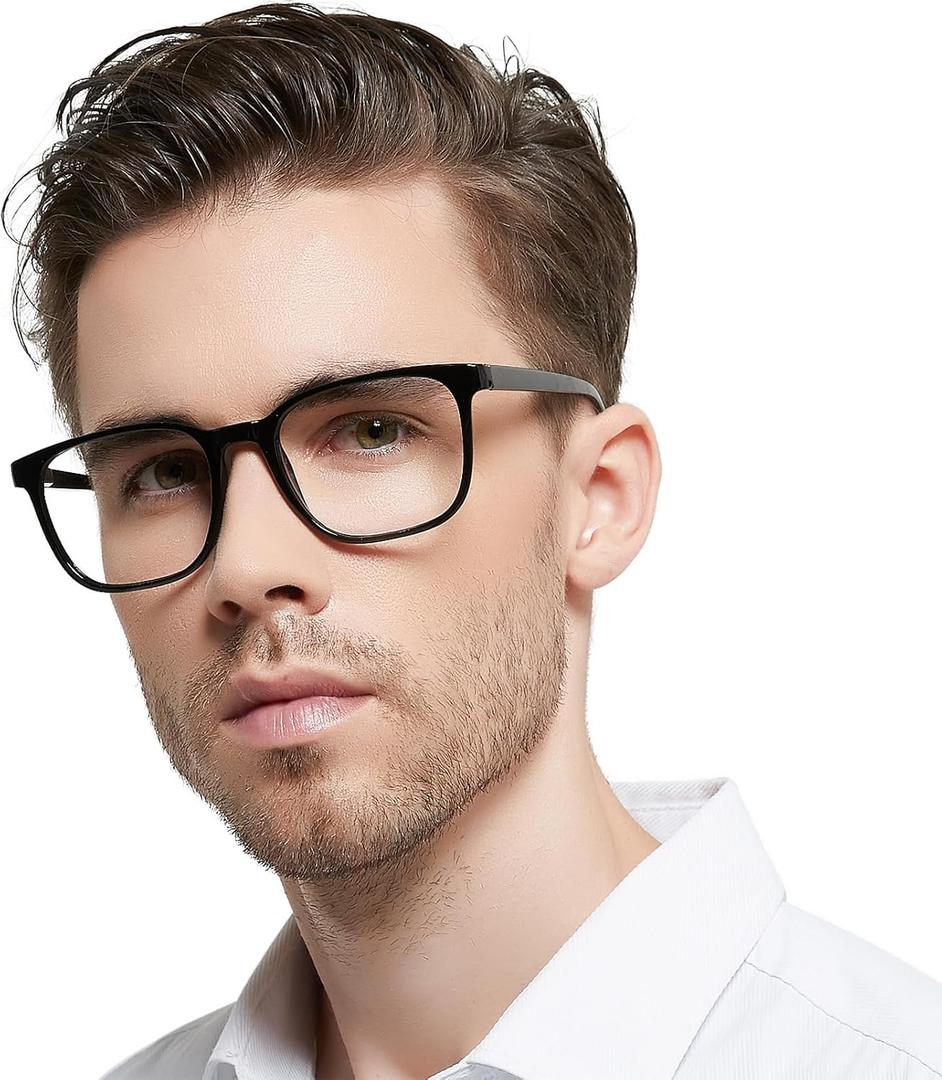 OCCI CHIARI XL Reading Glasses Men Large head Comfortable Readers (3.5x Black)