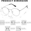 Pro Acme Classic Round Metal Clear Lens Glasses Frame Unisex Circle Eyeglasses (Silver) (-3.25)