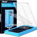 Mothca 2 Pack Matte Glass Screen Protector for iPhone 15 Pro Max 6.7-inch [Auto Fit Box Dust-Free] Edge to Edge Full Coverage Anti-Glare & Anti-Fingerprint Tempered Glass, Bubble Free, Smooth as Silk