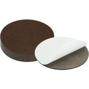 PATIKIL 8 Inch Diameter Lamp Base Felt, 12Pack 3mm Thickness Round Soft Adhesive Non-Slip Anti-Scratch Backed Felt for Lamp Furniture DIY Craft, Coffee