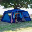KTT Extra Large Tent 12-14 Person,Family Cabin Tents,2 Bay-Windows,2 Rooms and 3 Doors 3 Windows with Mesh,Waterproof,Straight Wall,Double Layer,Big Tent for Outdoor,Picnic,Camping