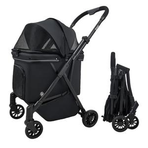 Pet Stroller for Small Dogs  No-Zip Deep Seat, Lightweight Compact Dog Stroller for Small Dogs & Cats with Reflective Trim Storage Basket Soft Waterproof Pad,Foldable Universal Coche para Perro