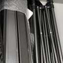 KINGROCK Camping Table Foldable, Height Adjustable Aluminum Roll Up Table with Easy Carry Bag for Outdoor, Camping, Backyard BBQ, Beach and Picnic (Black) (47.2"D x 21.6"W x (19.6-32.6)"H)