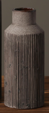 Ceramic Vase Home Table Decor - Brown Flower Vase Living Room Kitchen Decorations Farmhouse Modern Rustic Vases Decorative Centerpiece for Shelf Bedroom Office Bathroom Dining Coffee Desk