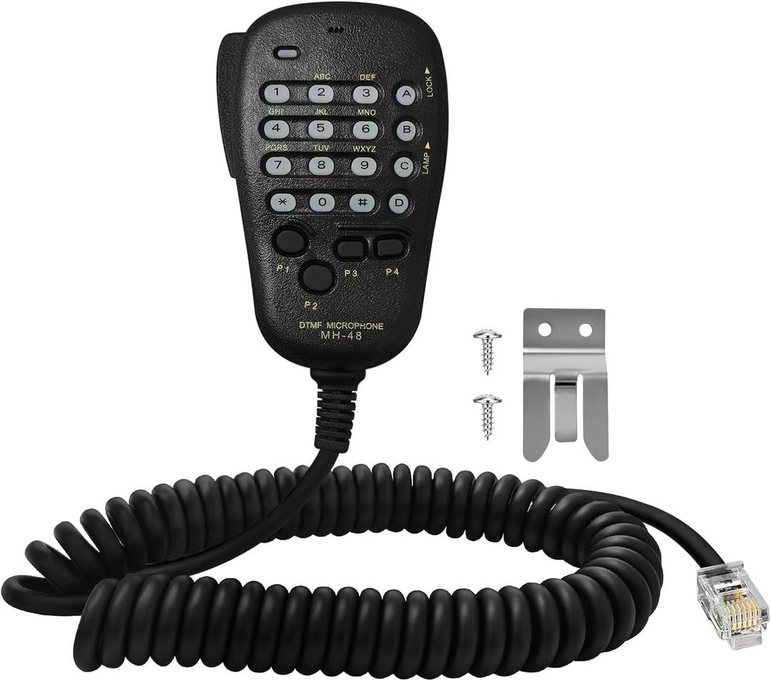 MH-48A6J DTMF Micrfono 6 Pin MH-48 Altavoz Teclado Micrfono para Yaesu FT-7800R FT-7900R FT-8800R FT-8900R FT-1500 FT-8100 FT-1900 FT-1900R FT-2600 FT-2800 FT1802