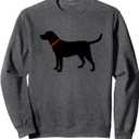 Labrador Retriever Sweatshirt Black Lab Lover Sweatshirt (Gray, S)
