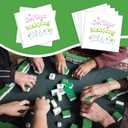 100pcs Mahjong Cocktail Napkins, 4.92x4.92in 2-Ply Paper Funny Cocktail Napkins with Mahjong Patterns for Asian-Themed Party Casual Gatherings Game Night Supplies