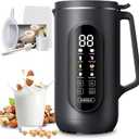 8-in-1 Nut Milk Maker Machine, 35oz Plant-Based Milk & Soup Machine with 12H Delay Start, Self-Clean, Keep Warm  Soy, Oat, Almond & More, Black