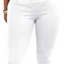 ThusFar Women Sexy 2 Piece Shorts Sets Outfits Halter Backless Crop Tops Bodycon Flared Pants Outfits Clubwear Romper (Large, Typeh-white)