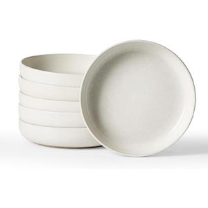 famiware Milkyway 33 oz Bowl Set, Pasta Bowls Set of 6, Salad Bowls Perfect for Your Friend for Housewarming, Thanksgiving, Christmas, Matte White