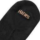 Hanes Women's 6-Pair Comfort Fit No Show Socks (Black), Size: 5-9