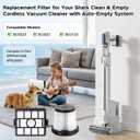 Filter Replacement for Shark BU3523, BU3521, BU3120 Cordless Stick Vacuum | Washable & Reusable | 2 Pre-Motor Filters, 2 Foam + 2 Felt Pre-Motor Assemblies, 2 Filters, 1 Cleaning Brush