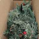 QIANF Pre-lit Artificial Christmas Trees with Multi-Color Lights, Timer, 30 Inch Battery Operated Lighted Porch Christmas Trees Outdoor Holiday Decorations for Entrance Pathway Front Door Yard