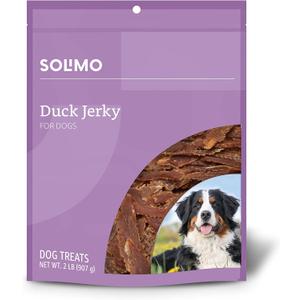 Amazon Brand - Solimo Duck Jerky Dog Treats,2 pounds (EXP 09/26/26)