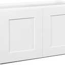 Brookings Shaker Unassembled Bridge Wall Kitchen Cabinet W3018, 30 W x 12 D x 18 H, Painted White with Sherwin Williams, Solid Wood  Design House, 561662