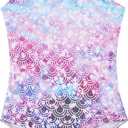 Funnycokid Gymnastics Leotards for Girls Sparkly Colorful Kids Tumbling Outfit 4-10 Years (6-7 Years, Diamond Mermiad)