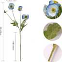 12PCS Poppy Flowers Artificial 23" Real Touch Stems Faux Poppies Silk Flowers for Home Decor Indoor (Blue)