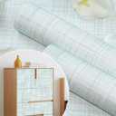 2 x Light Green Grasscloth Wallpaper Peel and Stick Wallpaper Texture Contact Paper 17.3"x120" Vintage Removable Waterproof Wall Paper for Room Walls Cabinets Furniture Drawers Desk