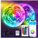 DAYBETTER LED Strip Lights 130ft Lights Strip for Bedroom, Desk, Indoor Room Bedroom Brithday Gifts RGB Decor with Remote and 24V Power Supply