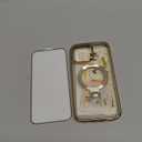 [Tri-Shield Protection] for iPhone 14 Pro Max Case with 360 Spin Stand Compatible with MagSafe [Magnetic CD Ring] [Screen & Camera Lens Protector] Shockproof Plating Never-Yellowing, Gold-6.7"