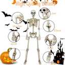 breesky Skeleton for Halloween Life Size: 5.4ft Realistic Human Skeleton