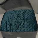 Kivik Cooling Weighted Blanket for Adults, 15 lbs Breathable Minky Dot Heavy Throw Blankets, Ultra Soft Weighted Comforter, Machine Washable, 60"x80" Queen, Dark Green