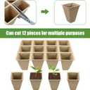 20 Pack Peat Pots, 240 Cells Biodegradable Seedling Starter Trays, Peat Pots for seedlings, Seed Starter Kit for Planting Seeds with 20 Plant Labels for Indoor Outdoor Garden