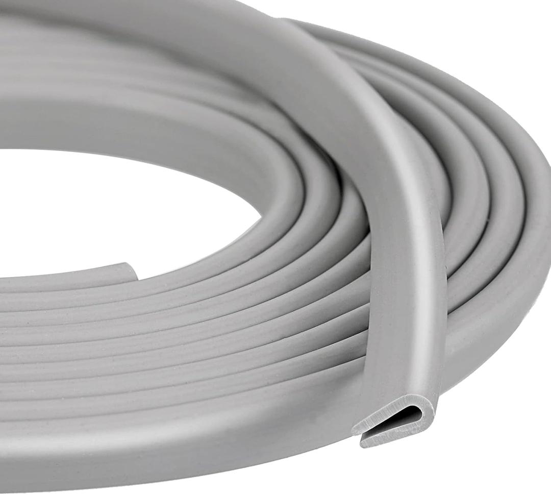 Rubber U Channel Edge Trim, Door Seal Strip, Fits Edge up to 1/16 Inch (1. 6mm) U Shape Weather Stripping(10 Feet,Gray) Rubber U Channel Edge Trim, Door Seal Strip, Fits Edge up to 1/16 Inch (1. 6mm) U Shape Weather Stripping(10 Feet,Gray)