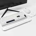 Gel Keyboard and Mouse Wrist Rest Set White Clear Wrist Rest for Computer Keyboard 60%/68%/75%, Comfort & Support for Typing and Gaming