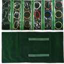 Travel Jewelry Roll Bag Portable Organizer Pouch With Grids&PVC Cover Storage Bags for Necklace, Bracelet, Bracelet, Ring, Badge, Pendant