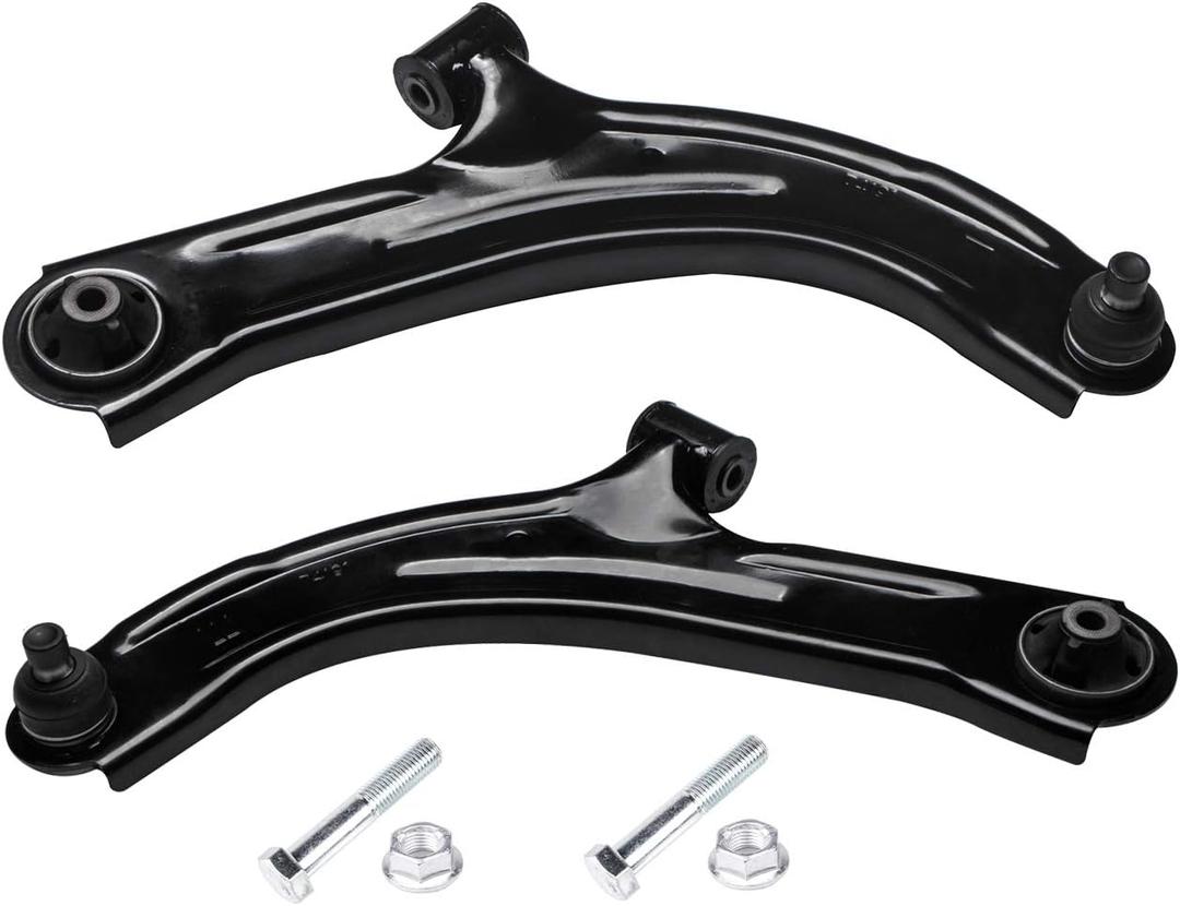 TUCAREST K620566 K620567 Left Right Front Lower Control Arm and Ball Joint Assembly Compatible With 2009-2014 Ni-ssan Cube, 07-12 Versa [1.8L L4 Engine] Driver Passenger Side Suspension