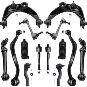 Detroit Axle - 14pc Front End Suspension Kit for 2010-2012 Ford Fusion Mercury Milan, 2011-2012 Lincoln MKZ, 6 Control Arms w/Ball Joints 2 Sway Bars 4 Tie Rods 2 Boots Replacement