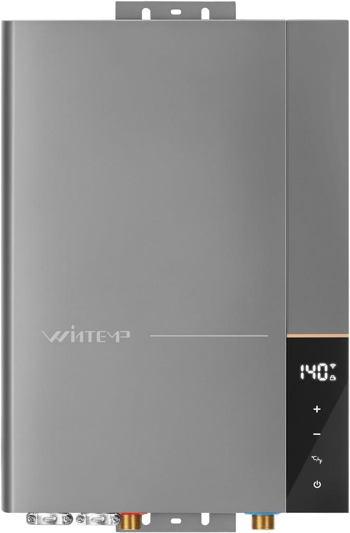 36kW Tankless Electric Water Heater 240V, Instant On-Demand Endless Hot Water, Up to 8.7 GPM, LED Temperature Display, Whole House Supply, WiFi Control, ETL Certified