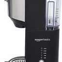 Amazon Basics Single Serve Coffee Maker K-Cup, 14 Oz, Black & Stainless Steel Machine, 5.98"D x 9.44"W x 14.17"H