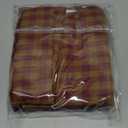 VHC Brands Burgundy Check Primitive 16"x72" Valance Red Rod Pocket Cotton Kitchen Window Curtains