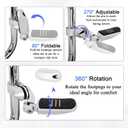 1.25" (32mm) Adjustable Highway Foot Pegs w/Short Angled Mount Kit,Universal for Harley,Honda,Kawasaki,Suzuki,Yamaha,Indian,Victory Motorcycle w/1-1/4" Engine Guard/Crash Bar,CHROME#1