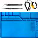 Kaisi S-180 Large Silicone Soldering Mat Magnetic Repair Work Mat, Heat Resistant Insulation Large Platform Station Pad for Soldering, Electronics, Computer Repair, Size 21.6 x 13.8 inch