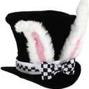 Bunny Ear Top Hat, One Size Fits All Velvet, Cute Bunny Ears, Perfect for Easter Parties, Halloween Costumes, Cosplay Accessory, Carnival Hat