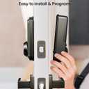 Veise VE06-L Smart Locks with 2 Lever Handle Set, App Control, Keyless Entry Deadbolt for Front Door, Electronic Digital Touchscreen Keypad, Auto Lock, Waterproof, Easy Installation, Matte Black