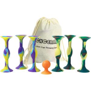 Silicone Suction Cup Darts Game Set - 4.2 Inch Large Size Soft Darts Safe Sticky Throwing Toys for Adults - Indoor, Outdoor Sports Throwing Games, Perfect for Enjoying with Family & Friends