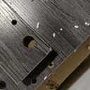 DWVO 55" Extra Large Dog Crate Furniture, Heavy Duty Metal Dog Kennel TV Stand with Sliding Door, Wooden Dog Cage Table with Dog Bowl for Extra Large Medium Dogs or 2 Small Dogs Black Oak