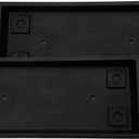 The HC Companies 23.5 Inch Venetian Rectangular Plant Saucer, Lightweight UV-Resistant Plastic Outdoor & Indoor Flower Pot Tray, 2-Pack Plant Pot Trays for Garden & Home Decor, Black