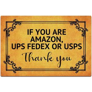Funny Front Door Mat If You are Amazon,Deliveries Wanted Funny Doormat for Outdoor/Indoor Uses, Low-Profile Rug Mats for Entry 23.6"(W) X 15.7"(L)